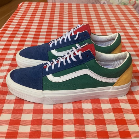 Vans Men-Women Yacht Club Old Skool Sneakers Blu Green Yellow Red size 9.5W - Picture 12 of 12